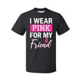 thumbnail image 1 of Promotion & Beyond Pink (Ribbon) For My Friend Cancer Awareness Men's T-shirt, L, Black, 1 of 2