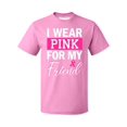 thumbnail image 1 of Promotion & Beyond Pink (Ribbon) For My Friend Cancer Awareness Men's T-shirt, S, Azalea Pink, 1 of 2