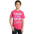 thumbnail image 1 of Promotion & Beyond Pink (Ribbon) For My SISTER Cancer Awareness Youth T-shirt, Youth L, Cyber Pink, 1 of 2