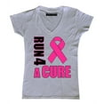thumbnail image 1 of Promotion & Beyond Run For A Cure Breast Cancer Awareness Women's V-neck, L, White, 1 of 2