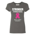 thumbnail image 1 of Promotion & Beyond Stronger Together Breast Cancer Awareness Women's T-shirt, 3XL, Charcoal, 1 of 2