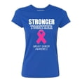 thumbnail image 1 of Promotion & Beyond Stronger Together Breast Cancer Awareness Women's T-shirt, XL, Royal, 1 of 2