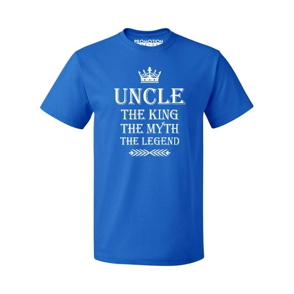 Promotion & Beyond UNCLE King Myth Legend Father's Day Gift Men's T-shirt, Royal, XL