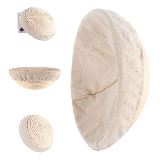 ✨Promotion✨ Bread Proofing Basket Bread Baking for Sourdough Bread Kitchen Oval Rattan Basket,A3- Round 21*7cm,Echenor