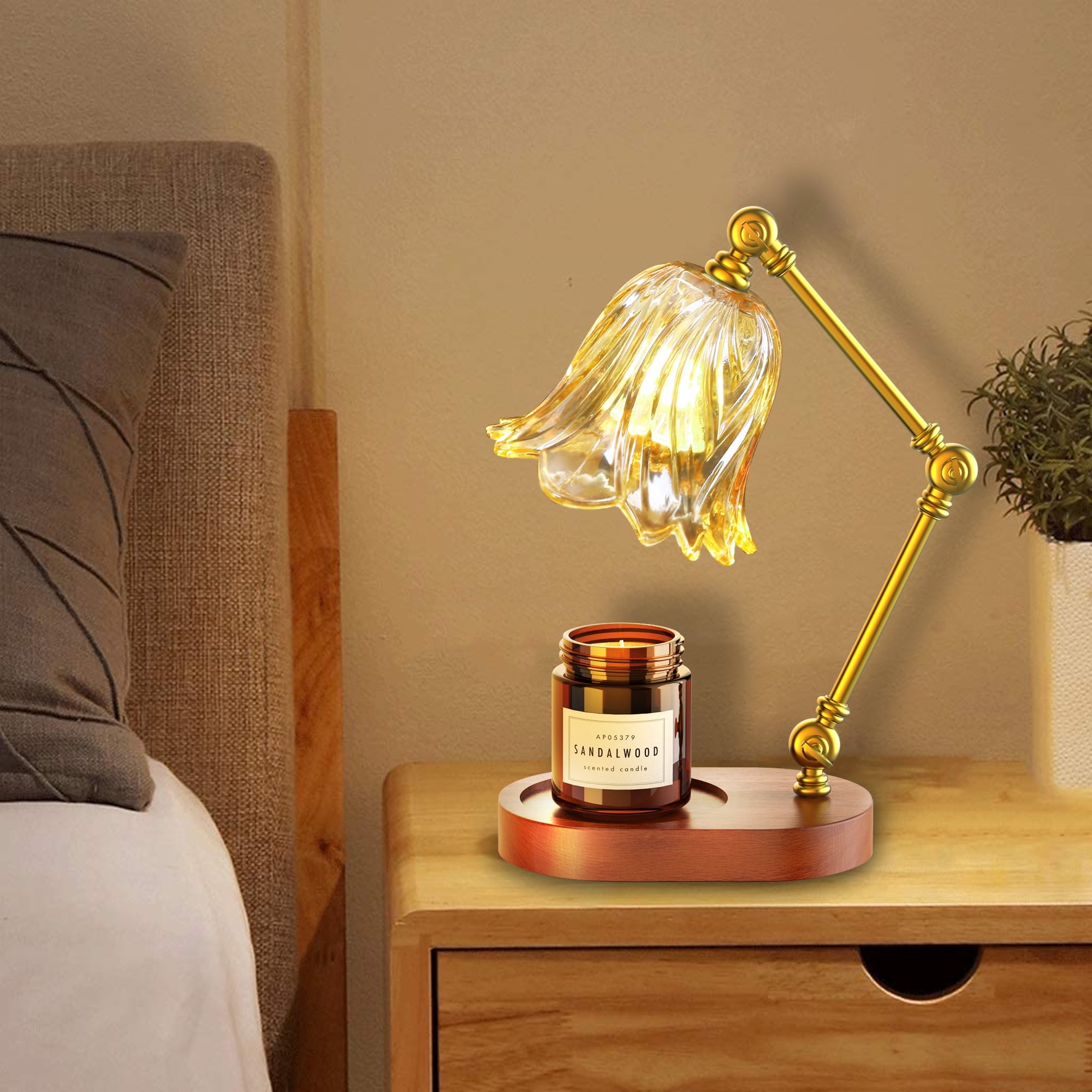 Lampada Scaldacandele Con Timer E Luce Dimmable - Altezza Regolabile, Per Casa E Decorazione | Rosa - Foto 6