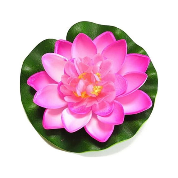 Promotion Clearance 3.94 Inch Artificial Flower Simulation Lily Fake Flower Pool Fish Tank Decoration Simulation Flower Water Lily Fake Lily, Pink