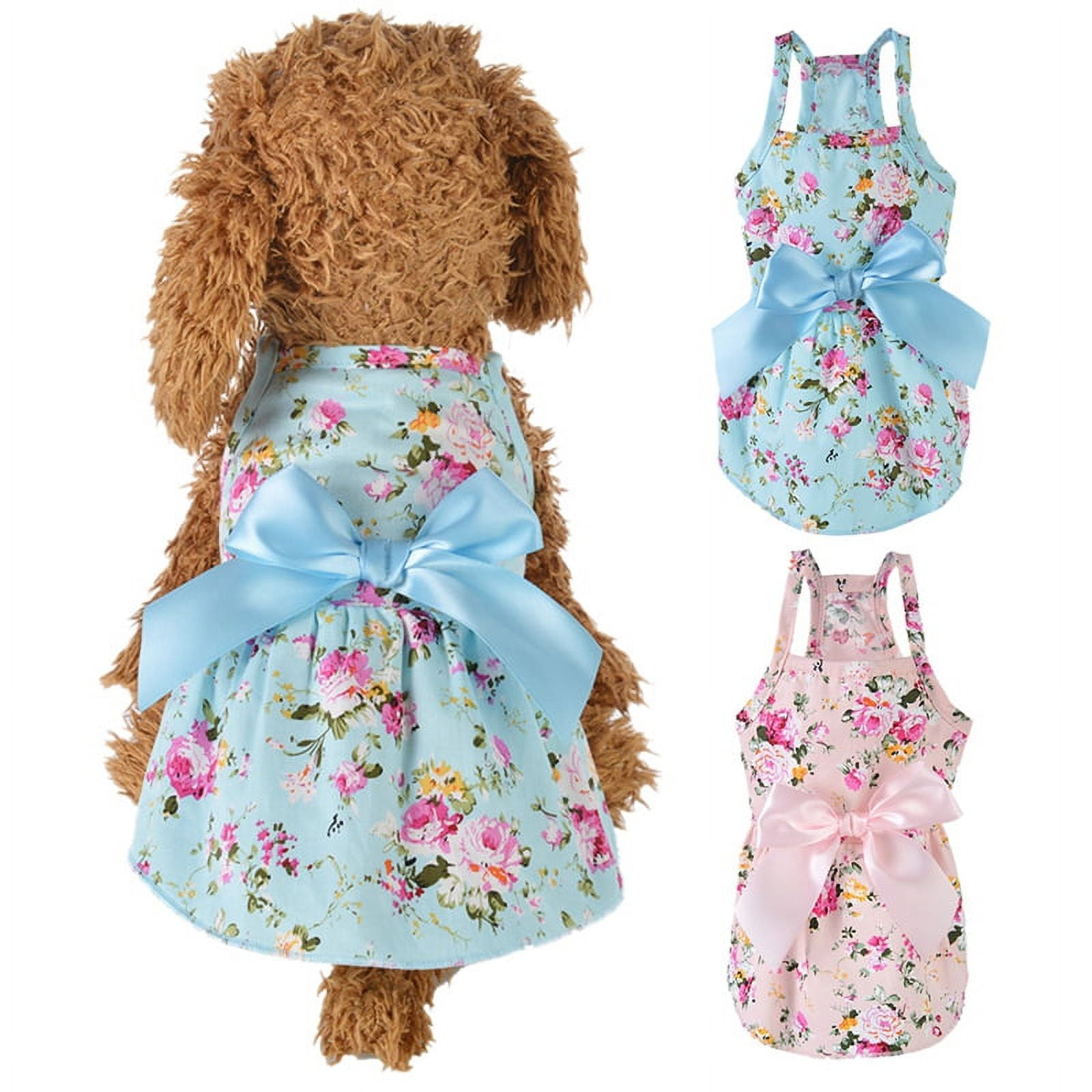 Promotion Clearance!Lovely Floral Pet Dog Dress Vestidos for Small Dogs ...