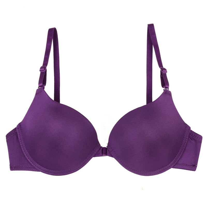 Promotion Clearance Sexy Padded Push Up Bras Women Seamless Bra Lingerie  Backless Bralette Front Closure Brassiere Adjustment Underwear Female  purple