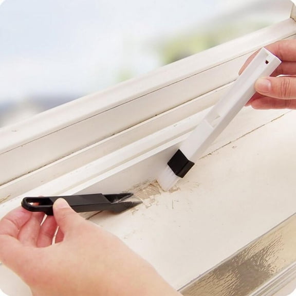Promotion Clearance Window recess groove cleaning brush crevice brush with dustpan cleaning tool wash screens keyboard kitchen accessories New