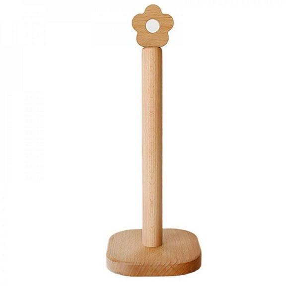 Promotion!Japanese-style Solid Wood Paper Roll Holder Kitchen Vertical Beech Paper Towel Rack Small Flower Rag Rack