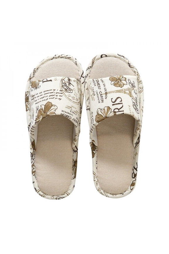 Promotion! Linen Indoor Home Slippers For Men And Women Home Garden Household Commodities Slippers