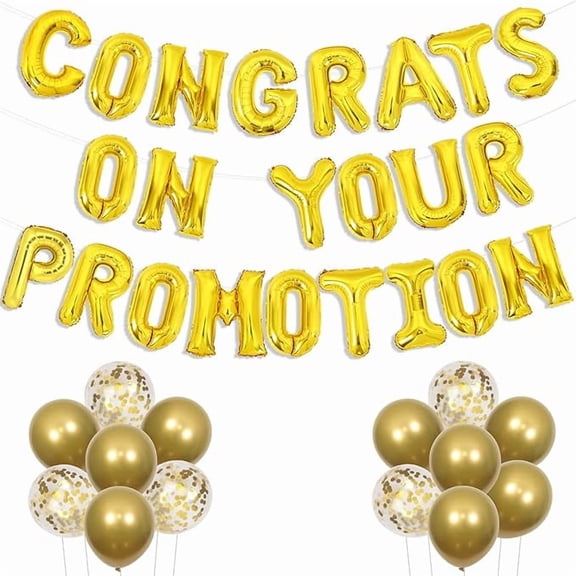 Promotion Party Decor Gold Congrats on Your Promotion Balloon Banner Look at You Getting Promoted Funny Congratulations Balloons School Job Promoted Party Supplies for Men Women