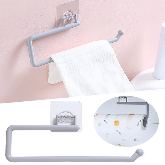 Promotion Sale! Huayishang Hooks Disposable Lazy Rag Rack Paper Towel Rack Kitchen Paper Rack Hanger Hook, Household Hooks Clearance Sale Grey