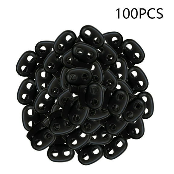 Promotion Sale! Huayishang Hooks Plastic Cord Lock End Toggle Double Hole Spring Stopper Fastener Slider Toggles, Household Hooks Clearance Sale