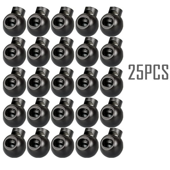 Promotion Sale! Huayishang Office&Craft&Stationery Ends Rope 25Pcs Lanyard Luggage Sliding Locks Round Shape Clip Cord Stopper Artscrafts & Sewing, Office Cabinet Clearance Sale Black