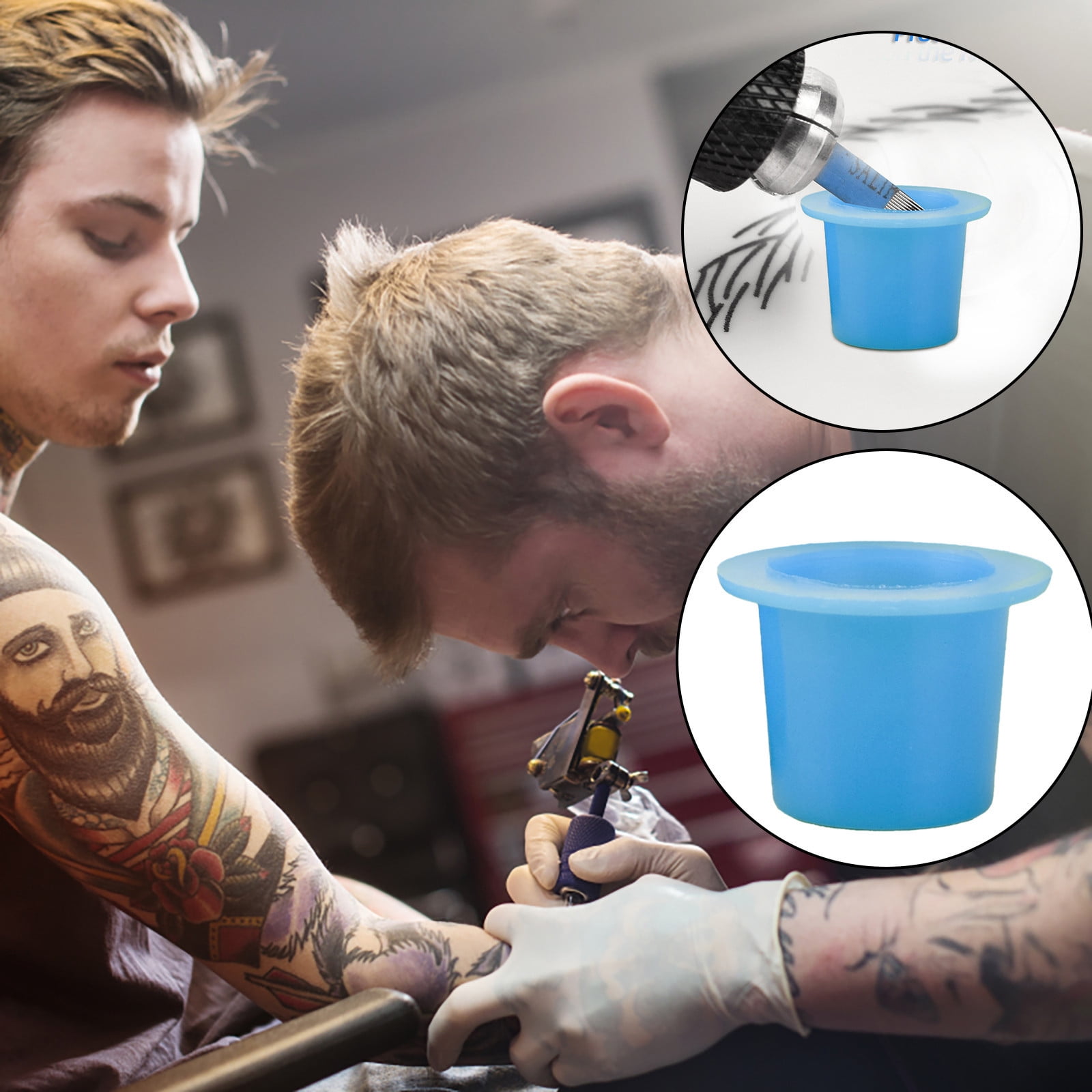 🌸Promotion Sale! Ink Caps 100Pcs Disposable Plastic Pigment Ink Caps