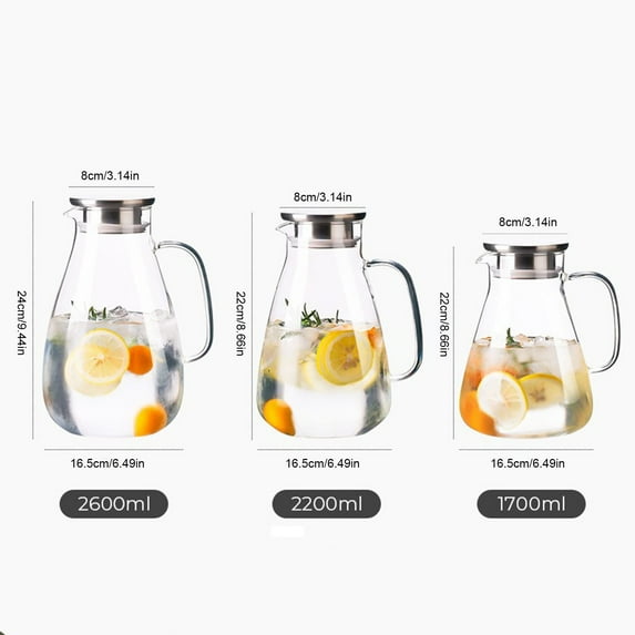 Promotion Sale! Nomeni Kitchen Cups Cold Water Pot Glass Luxury Household Heat Explosion Proof Tea Pot Large Capacity High Temperature Water Pot Clearance Sale