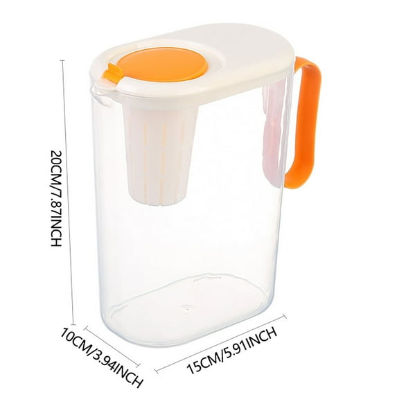 Promotion Sale! Nomeni Kitchen Cups Large Airtight Plastic Jar with Lid and Locking Handle 2L Water Coffee Lemonade Iced Tea Vintage Mugs Coffee Set Clearance Sale Blue