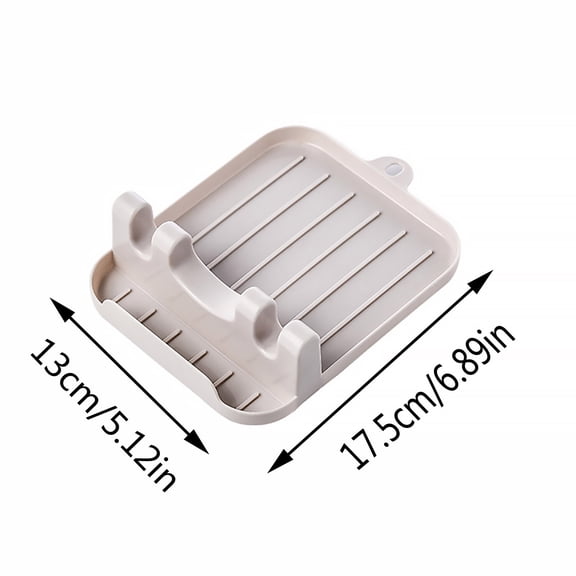 Promotion Sale! Nomeni Wire Shelving Kitchen Rest with Drip Pad Heat Anti Slip Pp Food Safty Spoon Rest Holder for Stove Top Spoons Ladles Tongs White Clearance Sale White