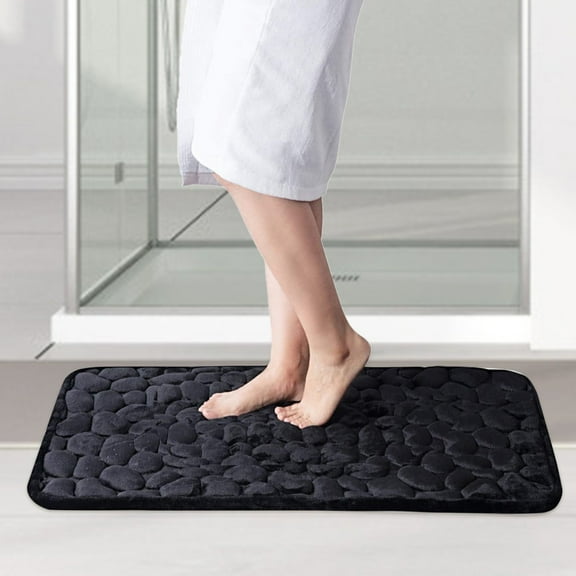 Ynlkorvg Carpet Area Rug Non-Slip Large Door Mat, Stripes, Patterned Carpet Floor Mat, Stair Covers for Bathroom Living Room, Bedroom, Polyester Carpet Black