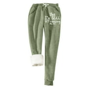 Promotion Sales Ydmnshga Pants For Women Thermal Underwear For Women Women'S Winter Solid Color Large Size Pants Casual Loose Leggings S-6Xl Deals