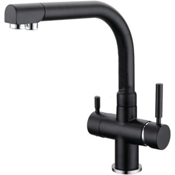 Promotion Solid Brass Three Ways Matte Black/White Kitchen Faucet Osmosis Tri Flow Sink Mixer 3 Way Water Filter Tap