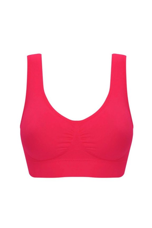 Promotion! Solid Color Large Size Seamless With Chest Pad Adjustment Type Without Steel Ring Sports Underwear