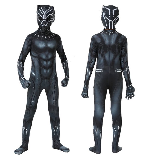 Promotion Superhero Costumes Superhero Costume for Kids Black panther