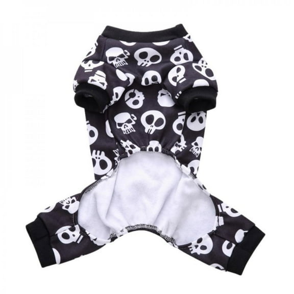 Promotion!SweetCandy Pet Halloween Cosplay Costume For Small And Medium Dogs, Terrible Skeleton 4 Legged Jumpsuit