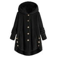 thumbnail image 1 of Promotion!Women Fleece Hoodie Sweatshirt Pullover Jacket Coat Plush Hooded Coat Long Sleeve Fuzzy Fleece Overcoat, 1 of 9