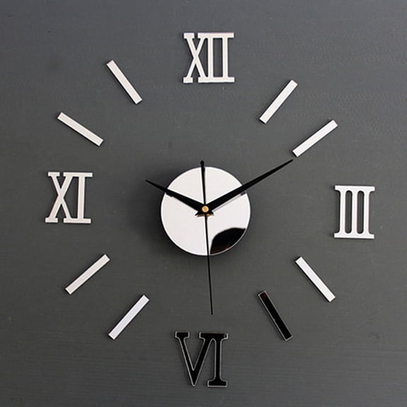 Promotion clearance!Creative Digital Wall Clock Sticker Watch Modern Design Clock DIY Clocks On Wall Kitchen Clock Living Room Home Decor Silver