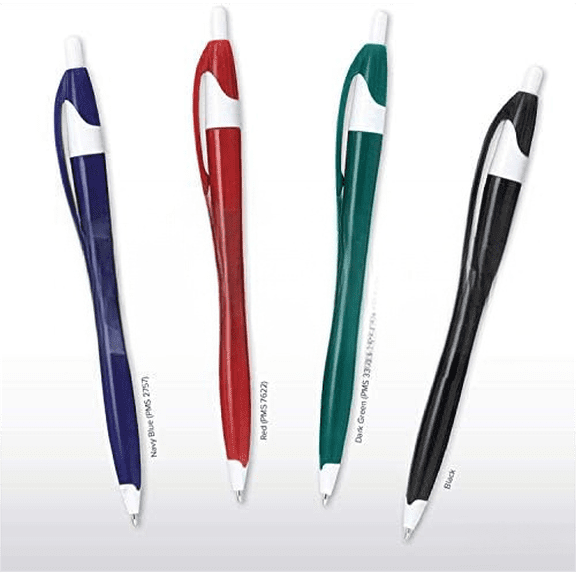Promotional Classic Solid Click Pen Printed with Your Logo or Message - 300 QTY$$Office