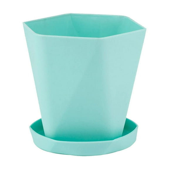 Promotional Sales! Horticultural Water Basin, Hilingoto Large Plastic Flower Pot (With Base) Mint Green, (1X Flower Pot)