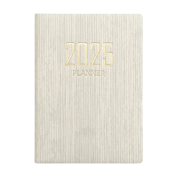 Promotional Sales! Notebook for Recording, Hilingoto 2025 A7 Daily Planner Notebook Beige, (1X Notebook)