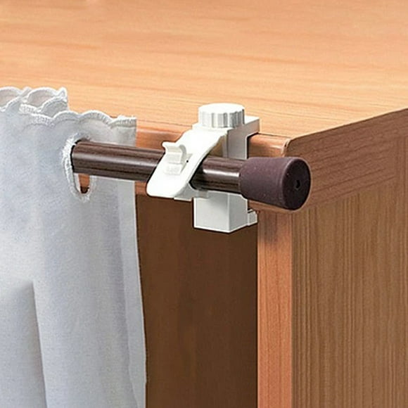 Off Promotions! Magnetic Hooks Home Essentials, Rod Adjustable Self Pole Hooks 2Pc Adhesive Drapery Hook Holder Rod Bracket Clip Housekeeping & Organizers White Clearance!
