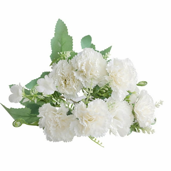 Off Promotions! Nomeni Artificial Flowers for Outdoors Living Room Porch Decoration Artificial Flower Bouquet Wholesale Mother's Day Gift 7 Heads Spring Carnation Artificial Flower B, 1X Artificial