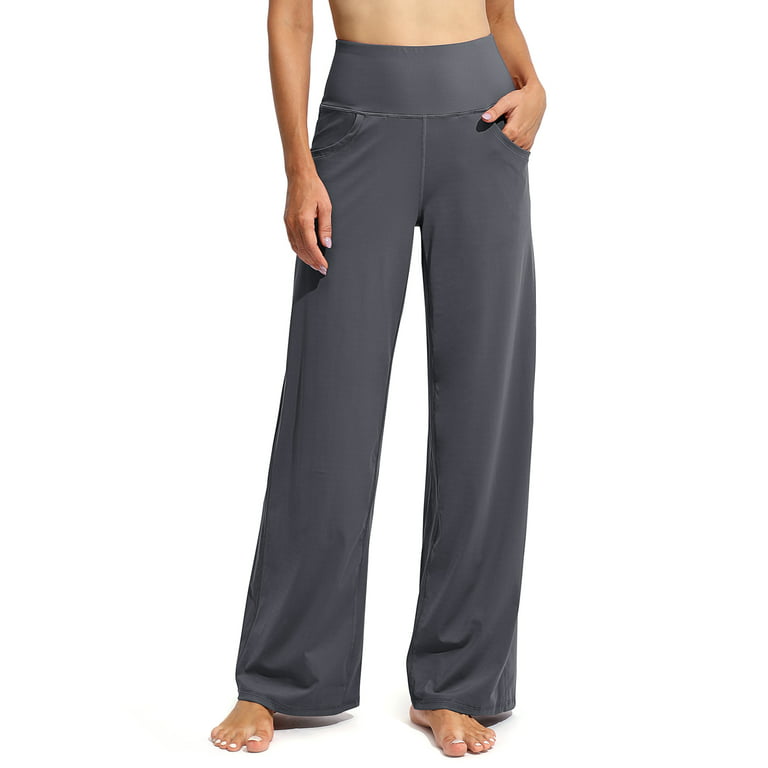 haxmnou bootcut yoga pants for women with pockets - bootleg