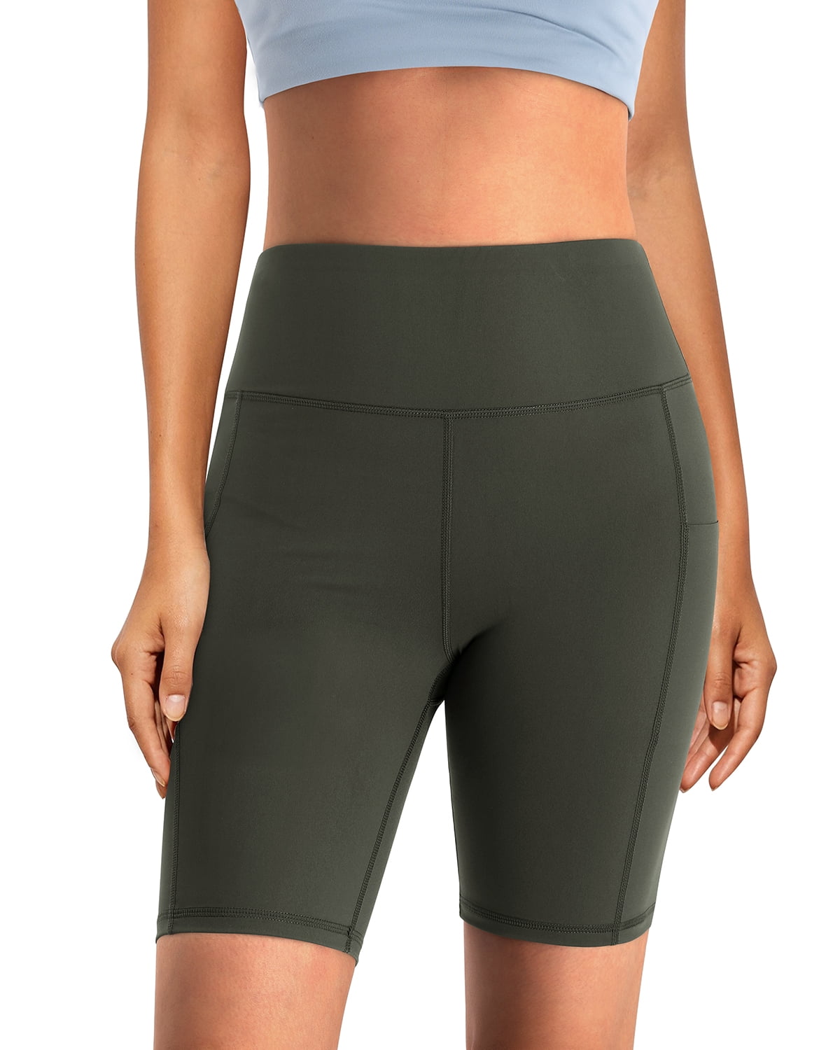 Promover Yoga Shorts with Pockets for Women Running Bike High