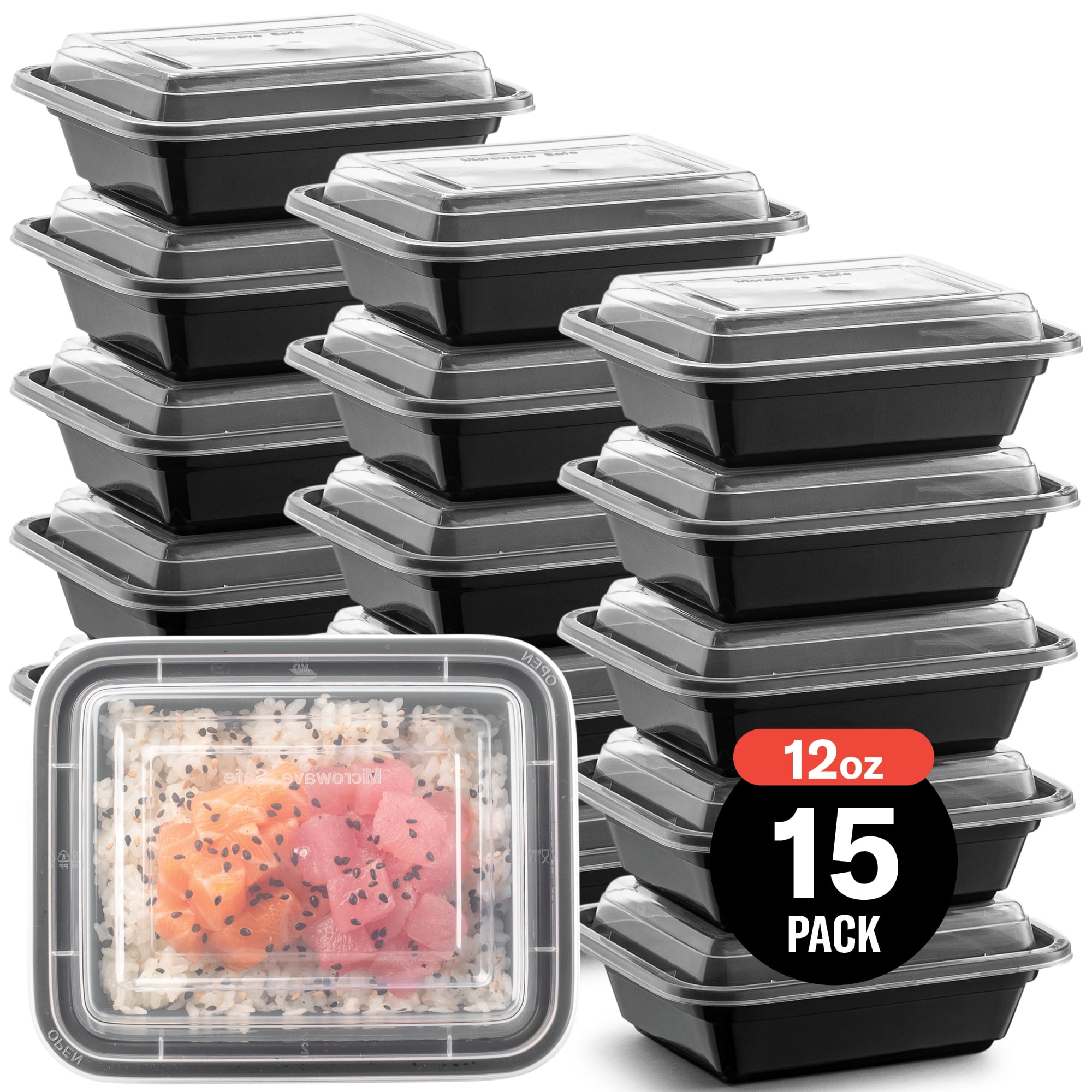  Igluu Meal Prep Round Plastic Containers - New Improved Lid -  Reusable BPA Free Food Containers with Airtight Lids - Microwavable,  Freezer and Dishwasher Safe - Stackable Salad Bowls - [10