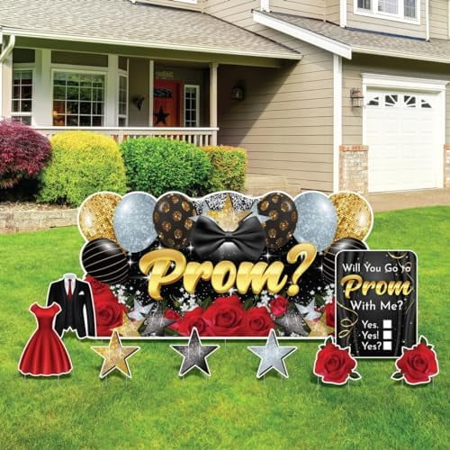 Promposal 6x3 Feet Lawn Decorations Prom Lawn Signs - Oversized Prom Party Decor - Will You Go To Prom With Me$$Garden &