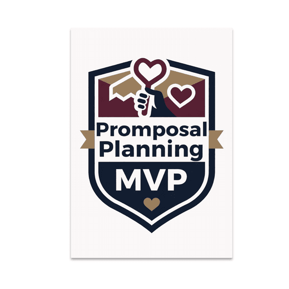 Promposal Planning MVP Modern Crest Wall Decor - Prom Enthusiast - 13x19 Poster Print