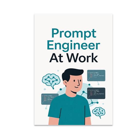 Prompt Engineer At Work Wall Art - Tech Enthusiast - 13x19 Poster Print