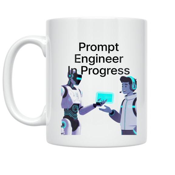 Prompt Engineer In Progress - Tech Enthusiast - 11 oz Ceramic Coffee Mug