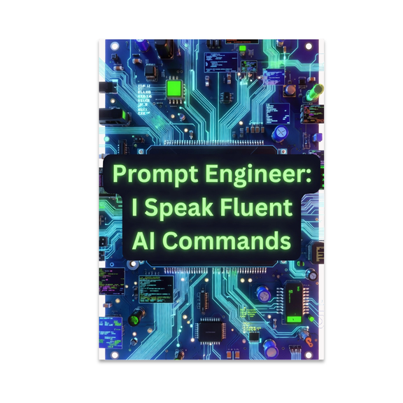 Prompt Engineer Wall Art - Tech Professional - 13x19 Poster Print