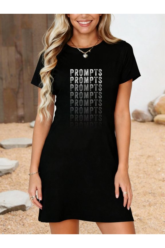 Prompt Fading Behavior Analyst Rbt Aba Therapist Therapy T-Shirt Dress Casual Summer Dress Everyday Outfit