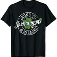 thumbnail image 1 of Prone To Shenanigans Fun Clovers St Patrick's Day T-Shirt, 1 of 4