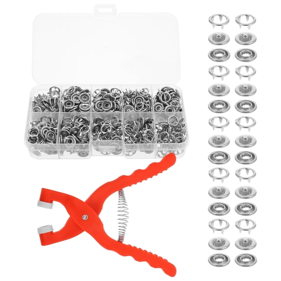 Prong Buttons Five Claw Button Installation Press Tool Kits 13X7.5cm
