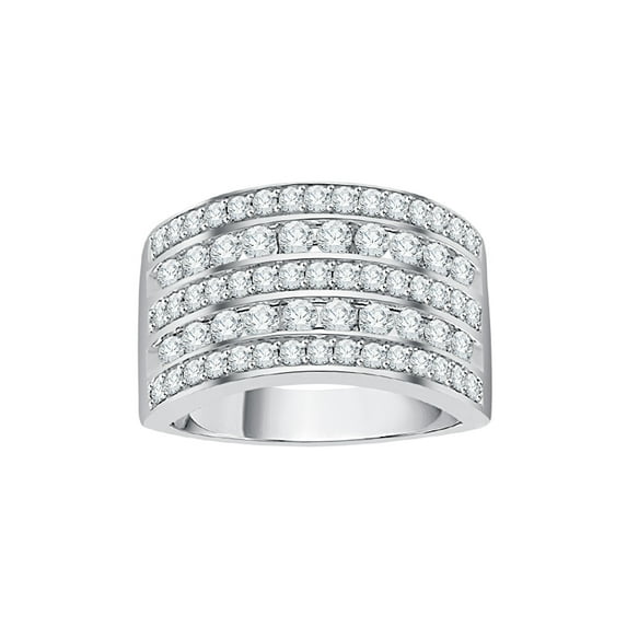 Prong Set Diamond Anniversary Ring in 10K White Gold (1 1/4 cttw, G-H, I2-I3)