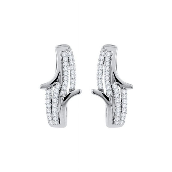Prong Set Diamond Drop Earrings in 10K White Gold (1/4 cttw, G-H, I2-I3)