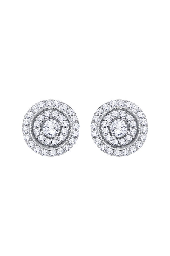 Prong Set Diamond Fashion Earrings in 10K White Gold (7/8 cttw, G-H, I2-I3)